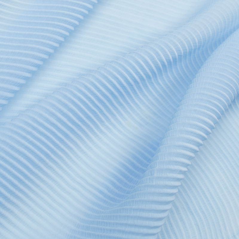 Шифон-гофре с симметричным дизайном, цвет голубой (012913)
