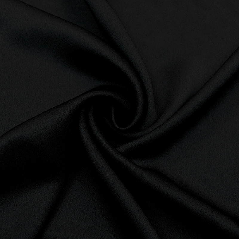 Креп-сатин вискозный, цвет черный (014339)